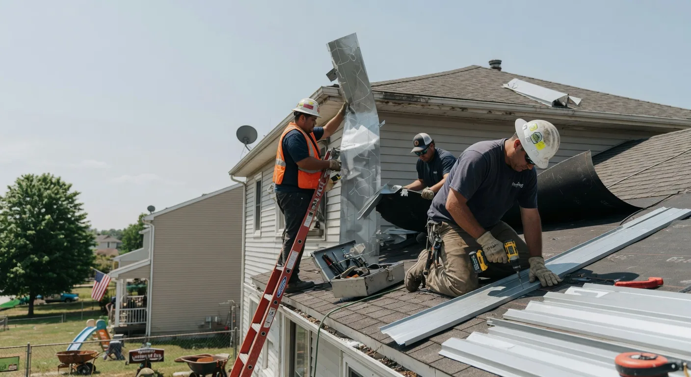 Storm Damage Metal Roof Repair in Bellefontaine, MS